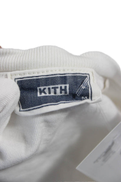Kith Mens White 100% Cotton Crew Neck Graphic Cars T-Shirt Short Sleeve Size M