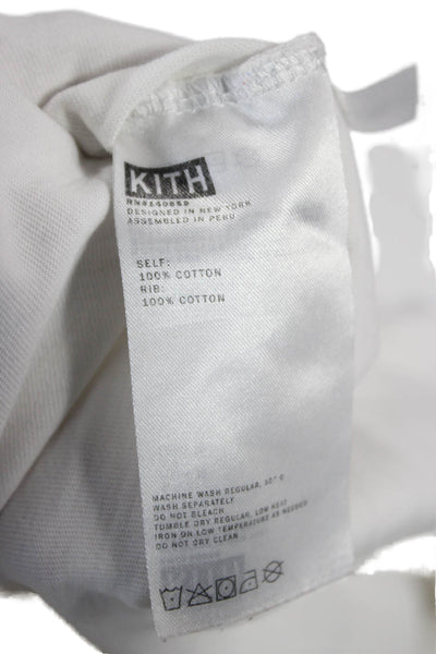 Kith Mens White 100% Cotton Crew Neck Graphic Cars T-Shirt Short Sleeve Size M