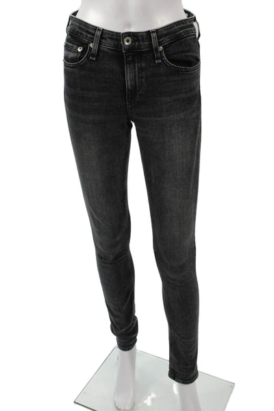 Rag & Bone Womens Black High Waist Skinny Jeans Size 25