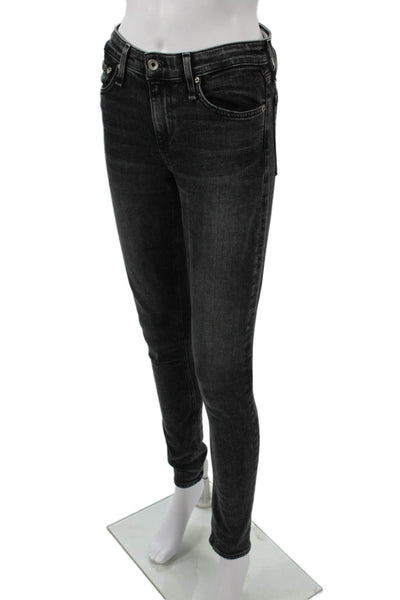 Rag & Bone Womens Black High Waist Skinny Jeans Size 25
