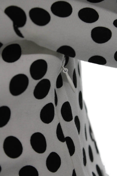Rixo Womens Black Polka Dot V-Neck Sheath Dress 3/4 Sleeve Mid-Calf Size 2XS