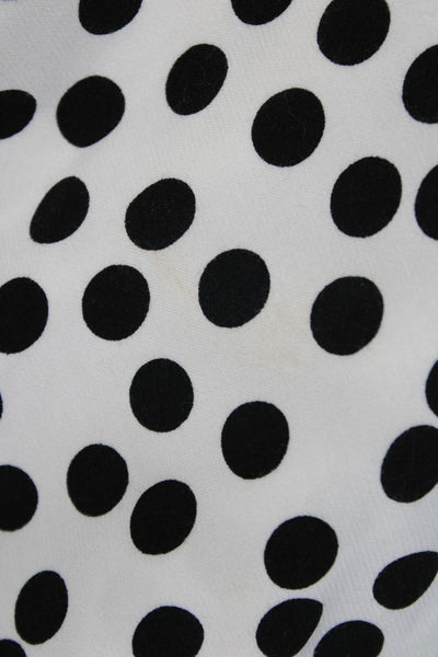 Rixo Womens Black Polka Dot V-Neck Sheath Dress 3/4 Sleeve Mid-Calf Size 2XS