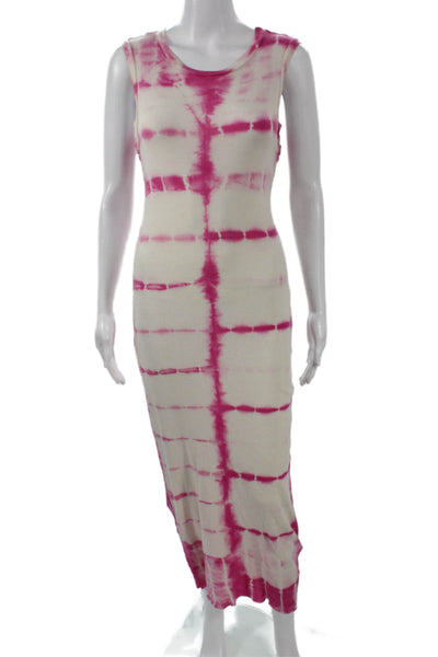 The Elder Statesman Womens Beige Maxi Tank Dress Cashmere Blend Midcalf Size S