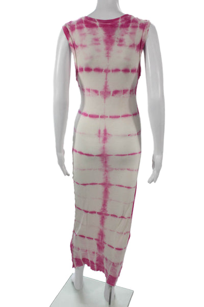 The Elder Statesman Womens Beige Maxi Tank Dress Cashmere Blend Midcalf Size S