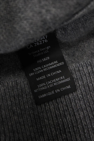 Nili Lotan Women Cashmere Crew Neck Sleeveless Sweater Vest Gray Size S