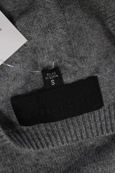 Nili Lotan Women Cashmere Crew Neck Sleeveless Sweater Vest Gray Size S