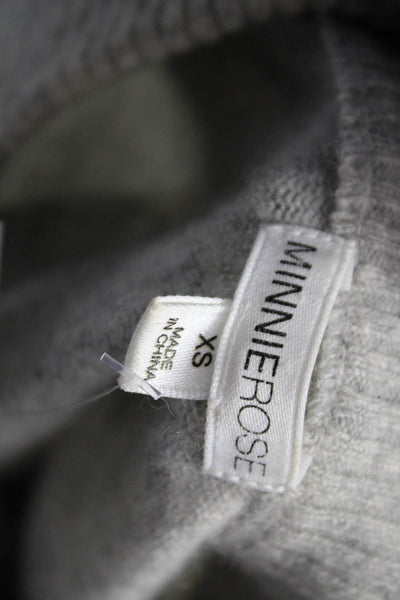 Minnie Rose Womens Pullover 100% Cashmere V-Neck Sweater Gray Size XS