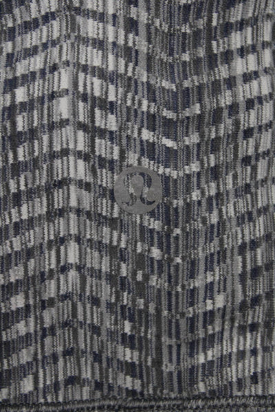 Lululemon Women Capri Cropped Leggings Dark Gray Nylon Blend Herringbone Size 8
