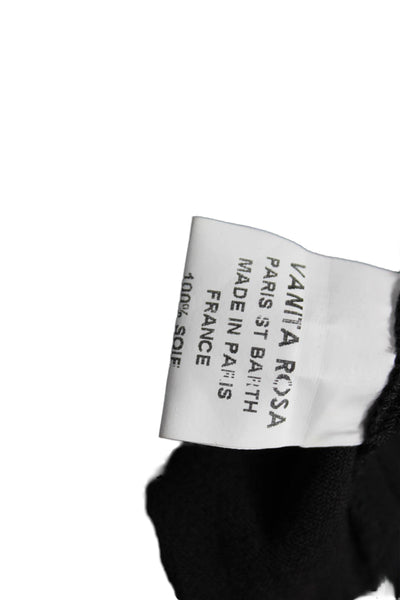 Vanita Rosa Women Blouson Dress Black Long Sleeve Button Size S