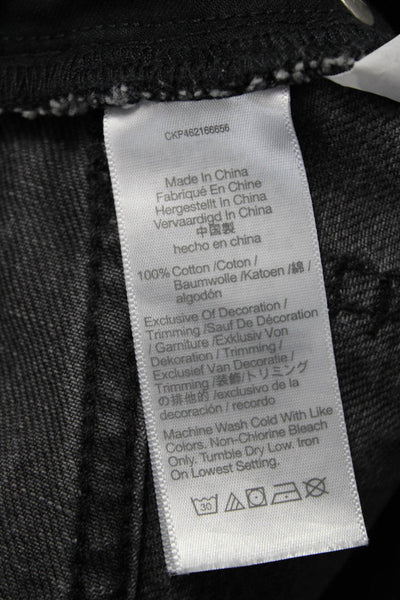 Madewell Women Dark Gray Cotton Button Solid 90s Shorts Size 24