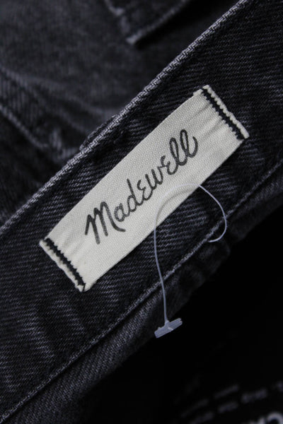 Madewell Women Dark Gray Cotton Button Solid 90s Shorts Size 24