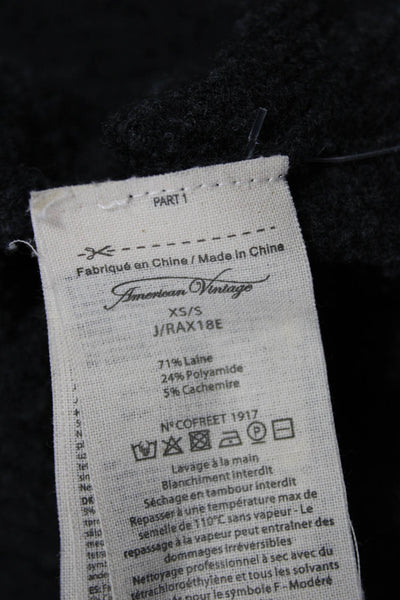 American Vintage Womens Dark Gray Pullover Sweater Long Sleeve Size XS
