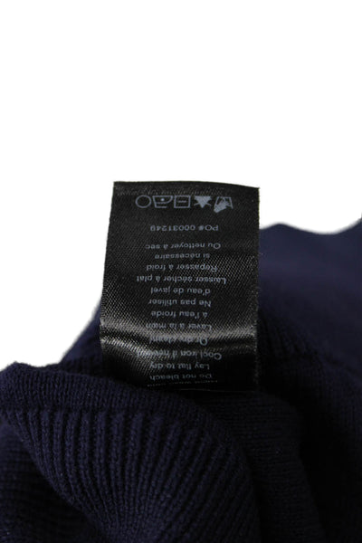Rag & Bone Women Dark Blue Cotton Pullover Sweater Crew Neck Long Sleeve Size M