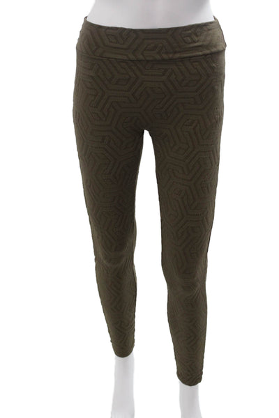 Devon Windsor Womens Brown Geometric Ankle Leggings Size M