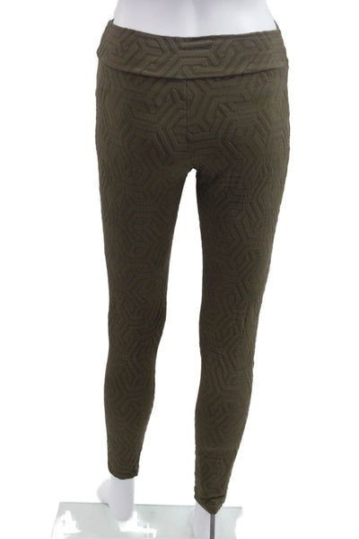 Devon Windsor Womens Brown Geometric Ankle Leggings Size M