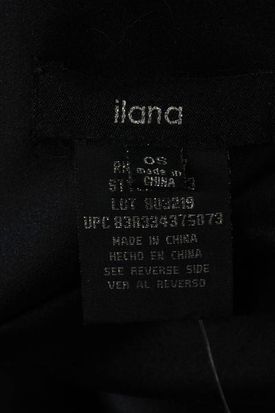 ilana Womens Sequined Flower Accent Capelet Black One Size