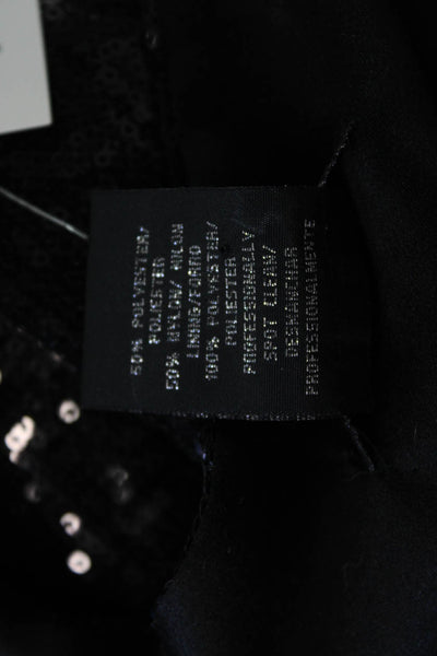 ilana Womens Sequined Flower Accent Capelet Black One Size