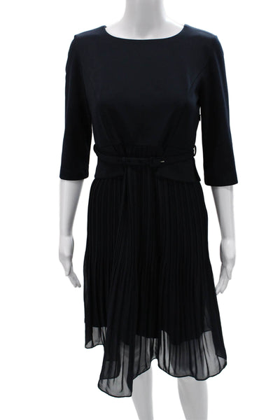 Seraphine Womens Fit & Flare Maternity Dark Blue Knee Length Dress Size 4