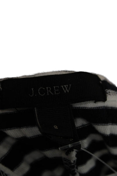J Crew Women Tank Dress Black Striped Cotton Knee Length Sleeveless Size S