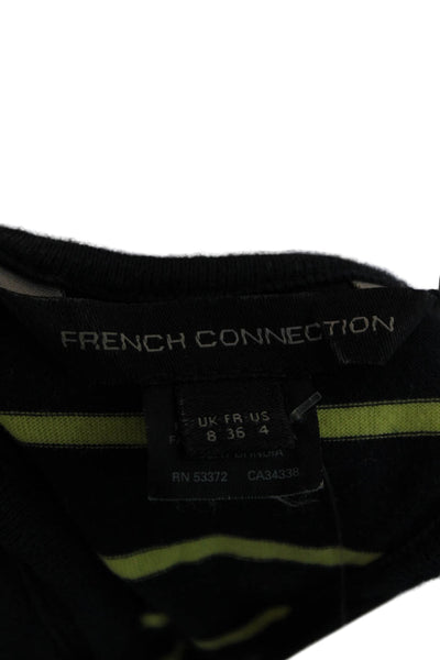 French Connection Womens Dark Blue Striped Cotton Tank Dress Size 4