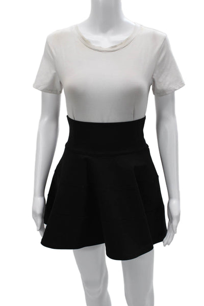 Robert Rodriguez Women Black A-Line Skater Flare Skirt Size 2