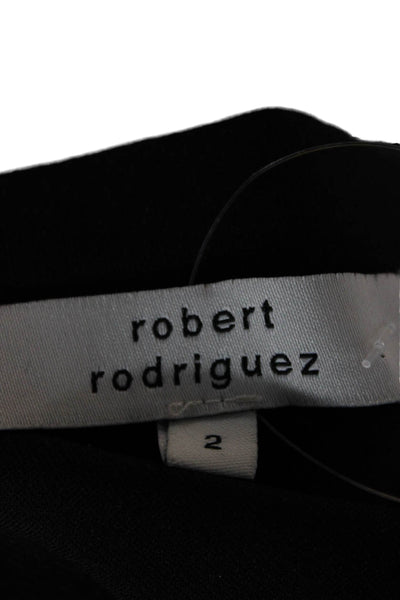 Robert Rodriguez Women Black A-Line Skater Flare Skirt Size 2