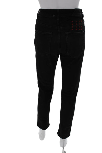 Ksubi Women Ankle Skinny Jeans Black Mid Rise Size 30
