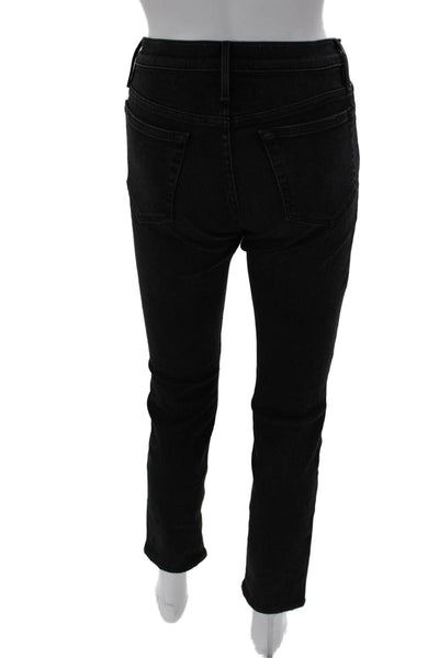 Frame Womens Skinny Cropped Black Jeans Mid Rise Size 29
