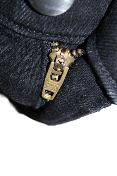 Frame Womens Skinny Cropped Black Jeans Mid Rise Size 29
