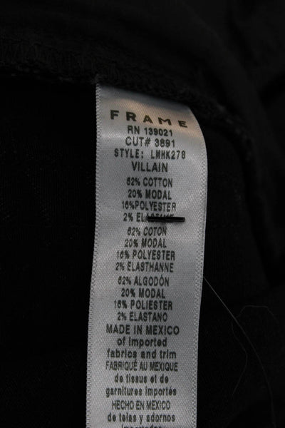 Frame Womens Skinny Cropped Black Jeans Mid Rise Size 29