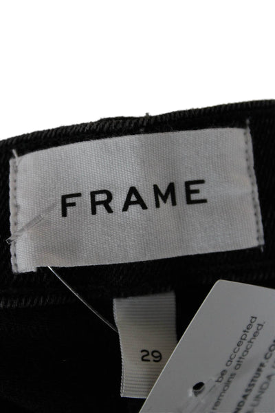 Frame Womens Skinny Cropped Black Jeans Mid Rise Size 29