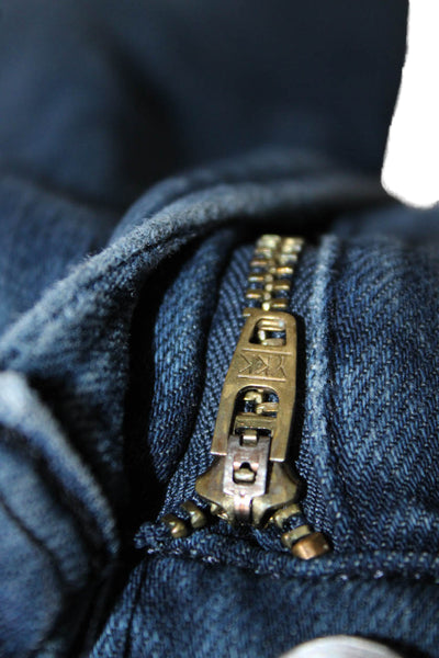 Frame Womens Dark Blue Ankle Cropped Jeans Mid-Rise Button Size 31