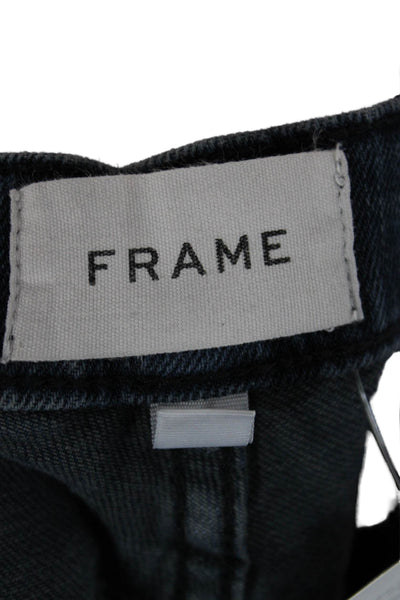 Frame Womens Dark Blue Ankle Cropped Jeans Mid-Rise Button Size 31