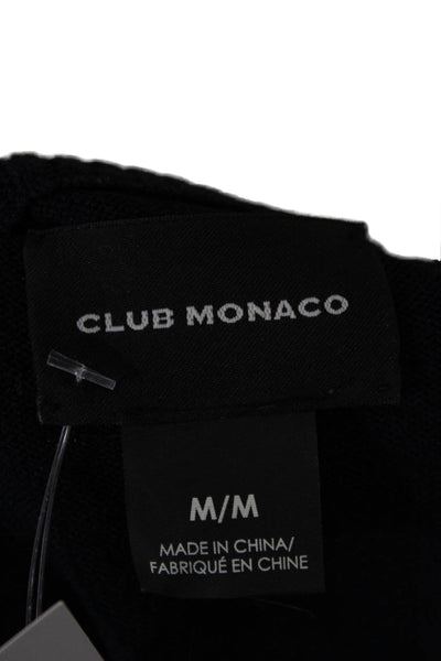 Club Monaco Mens Pullover Sweater Dark Blue Crew Neck Cotton Nylon Size M