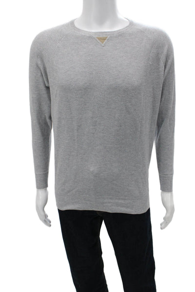 Peter Millar Men Pullover Sweater Gray Pima Silk Cashmere Size M