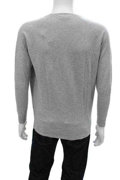 Peter Millar Men Pullover Sweater Gray Pima Silk Cashmere Size M