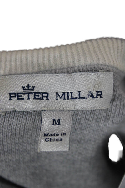 Peter Millar Men Pullover Sweater Gray Pima Silk Cashmere Size M