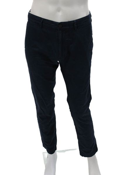 Club Monaco Mens Chino Pants Dark Blue Cotton Button Size 30