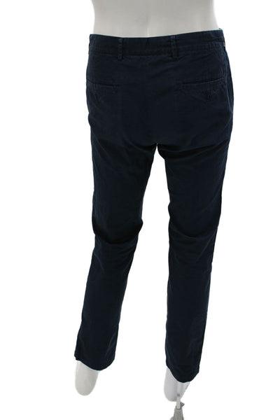 Club Monaco Mens Chino Pants Dark Blue Cotton Button Size 30