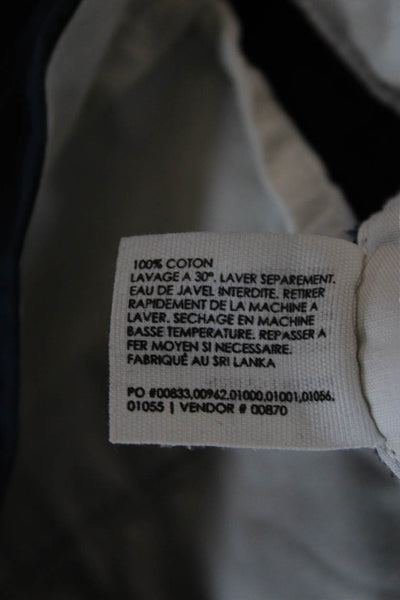 Club Monaco Mens Chino Pants Dark Blue Cotton Button Size 30