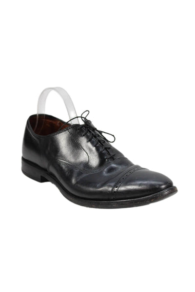 Allen Edmonds Mens Leather Round Toe Lace-Up Dress Loafers Black Size 10