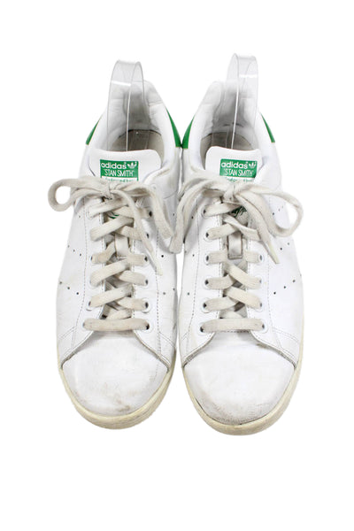 Adidas Stan Smith Mens Leather Lace-Up Casual Sneakers White Size 9.5