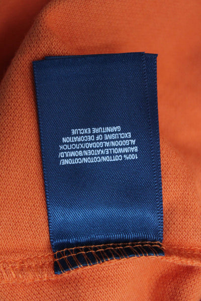 Polo Ralph Lauren Boys Cotton Long Sleeve Polo Shirt Orange Size XL (18-20)
