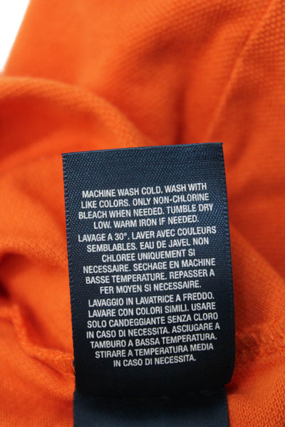 Polo Ralph Lauren Boys Cotton Long Sleeve Polo Shirt Orange Size XL (18-20)