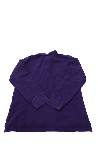 Polo Ralph Lauren Boys Cotton Long Sleeve Polo Shirt Purple Size L (14-16)