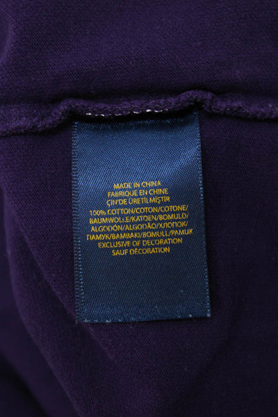 Polo Ralph Lauren Boys Cotton Long Sleeve Polo Shirt Purple Size L (14-16)