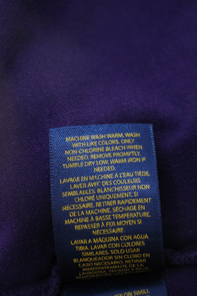 Polo Ralph Lauren Boys Cotton Long Sleeve Polo Shirt Purple Size L (14-16)
