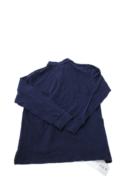 Polo Ralph Lauren Boys Cotton Long Sleeve Polo Shirt Navy Size XL (18-20)