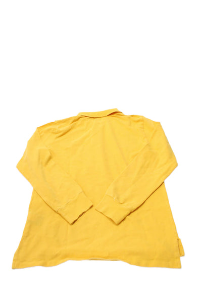 Polo Ralph Lauren Boys Cotton Long Sleeve Polo Shirt Yellow Size L (14-16)