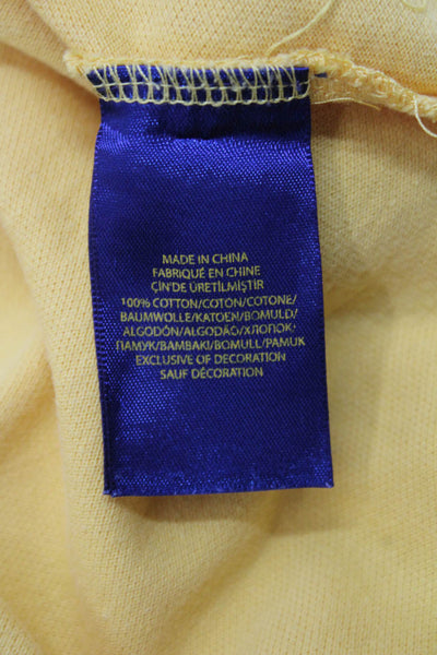 Polo Ralph Lauren Boys Cotton Long Sleeve Polo Shirt Yellow Size L (14-16)